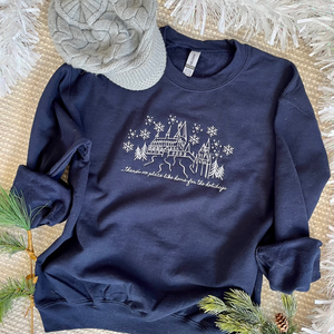 christmas castle shirt embroidered