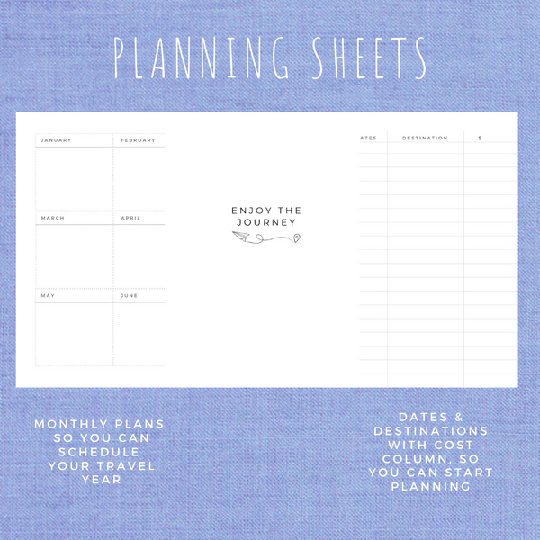 Planning Basics TRAVEL PLANNER Printable | 18 Pages