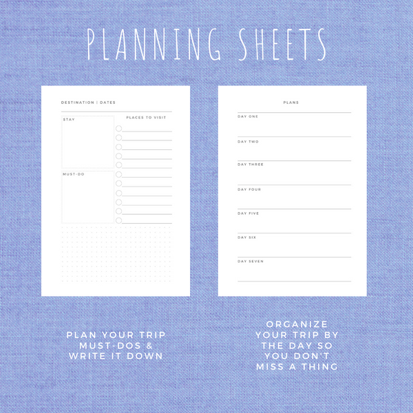 Planning Basics TRAVEL PLANNER Printable | 18 Pages