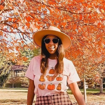 Mickey Pumpkin Patch T-Shirt Fall Short-Sleeve Unisex T-Shirt