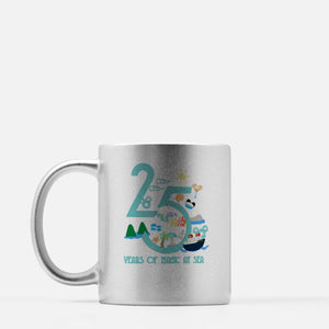 Disney Cruise Line mug 25 year silver anniversary DCL Disney cruise coffee cup