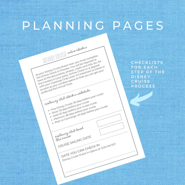 Disney Cruise Vacation Planner DELUXE Planner Printable