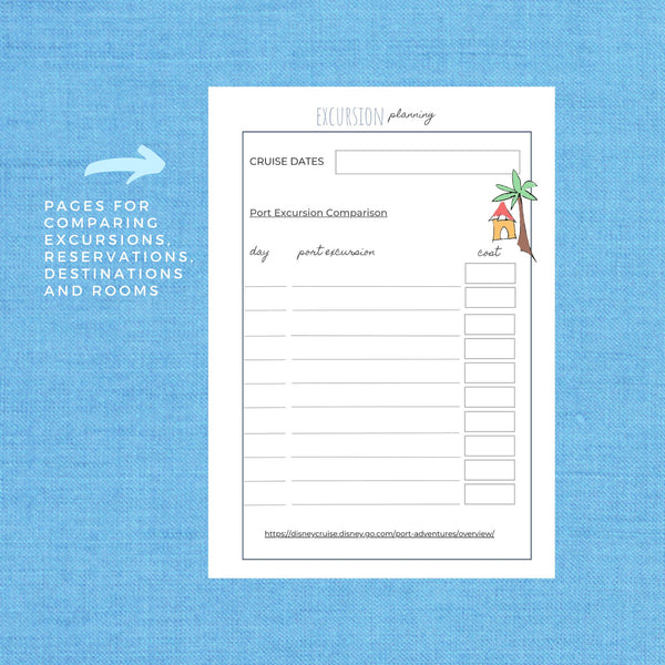 Disney Cruise Vacation Planner DELUXE Planner Printable