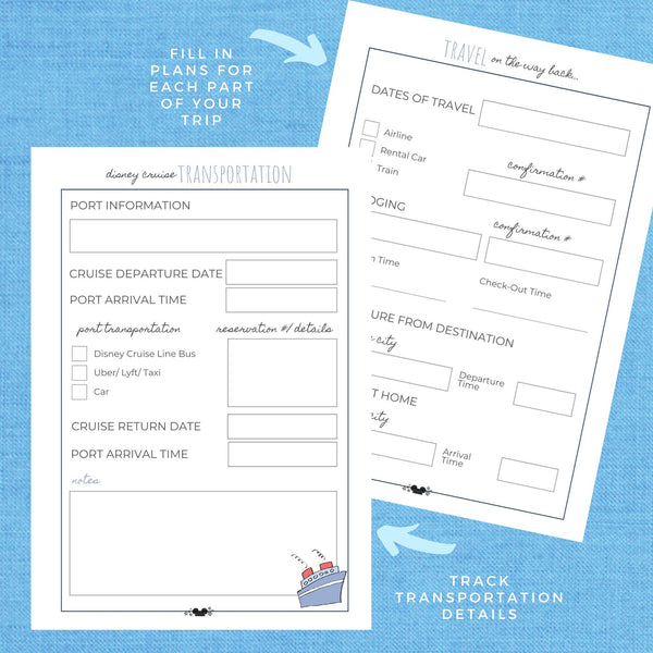 Disney Cruise Vacation Planner DELUXE Planner Printable