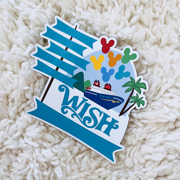 Disney WISH Cruise Magnet Family Cruise Magnet for Disney Cruise Door Writeable 5"x 6" Disney Magnet