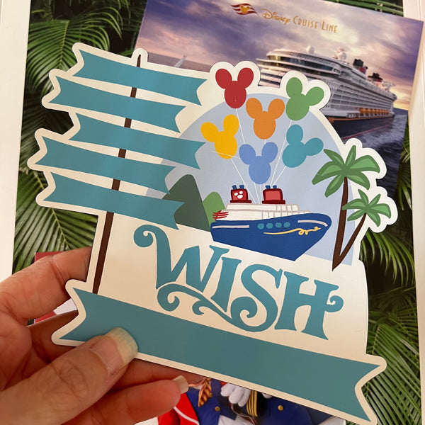 Disney WISH Cruise Magnet Family Cruise Magnet for Disney Cruise Door Writeable 5"x 6" Disney Magnet