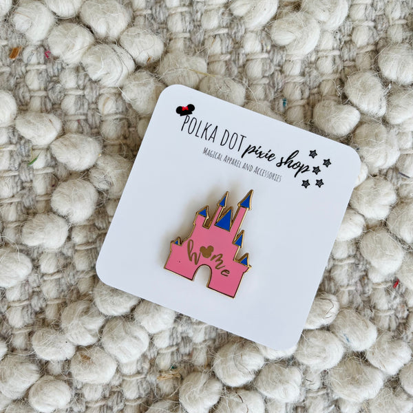 Cinderella Castle PINK Mickey Home Hard Enamel Pin  READY TO SHIP