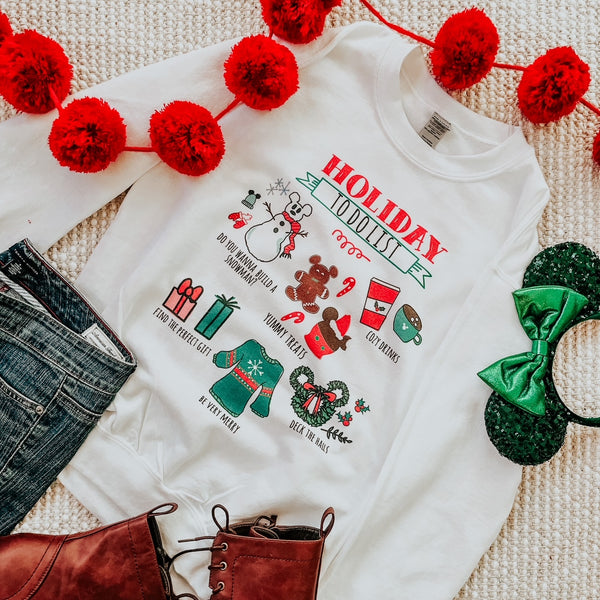 Disney Christmas Sweatshirt Disney Holiday Christmas Party To Do List Sweatshirt