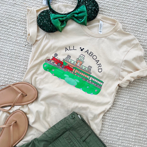Disney Train All Aboard Disney Railroad Shirt Disney Shirt Unisex t-shirt