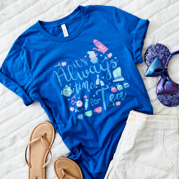 Alice in Wonderland Tea Party T-Shirt It's Always Time for Tea Magic Kingdom T-Shirt