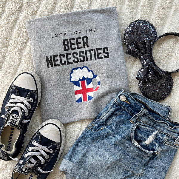 Disney Drinking Beer Necessities T-Shirt Epcot ENGLAND Beer Jungle Book Food and Wine Festival T-Shirt