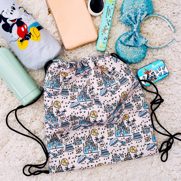 Disney Best Day Ever Bag Disney Parks Castle Disney Trip Magic Kingdom Drawstring bag