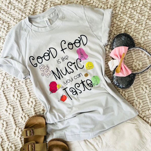 Remy Food and Wine Disney Shirt Food is like Music You Can Taste Epcot Unisex t-shirt
