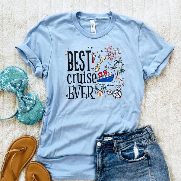 Disney Best Cruise Ever T-Shirt Mickey Cruise Ship Fireworks Cruise Family T-Shirt