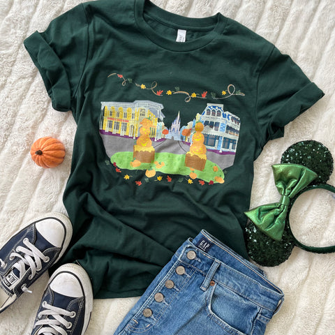 Disney Fall on Main Street USA Magic Kingdom Halloween Unisex t-shirt
