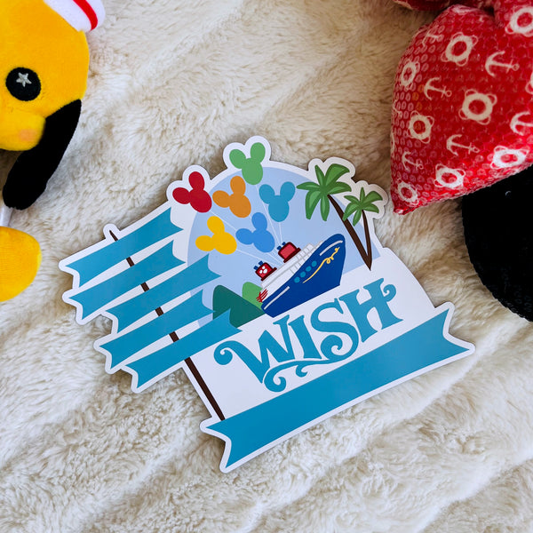 Disney WISH Cruise Magnet Family Cruise Magnet for Disney Cruise Door Writeable 5"x 6" Disney Magnet