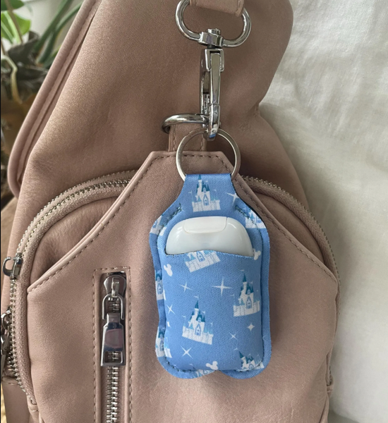 Disney Castle Keychain for Hand Sanitizer Disney Bag Travel Keychain