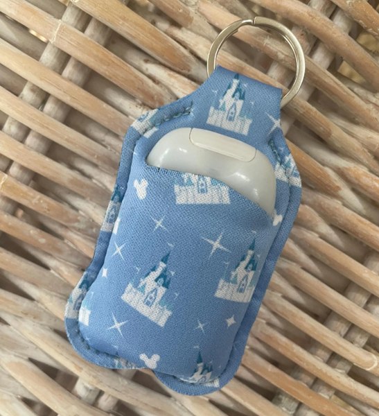 Disney Castle Keychain for Hand Sanitizer Disney Bag Travel Keychain