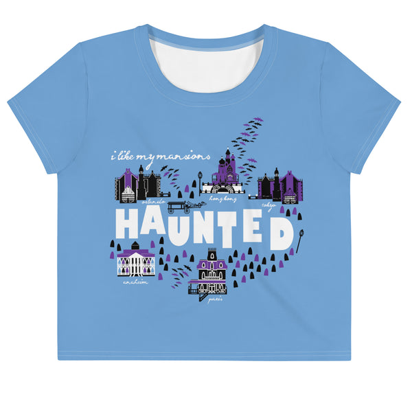 Haunted Mansions Crop I Like My Mansions Haunted Disney Flowy Crop Tee