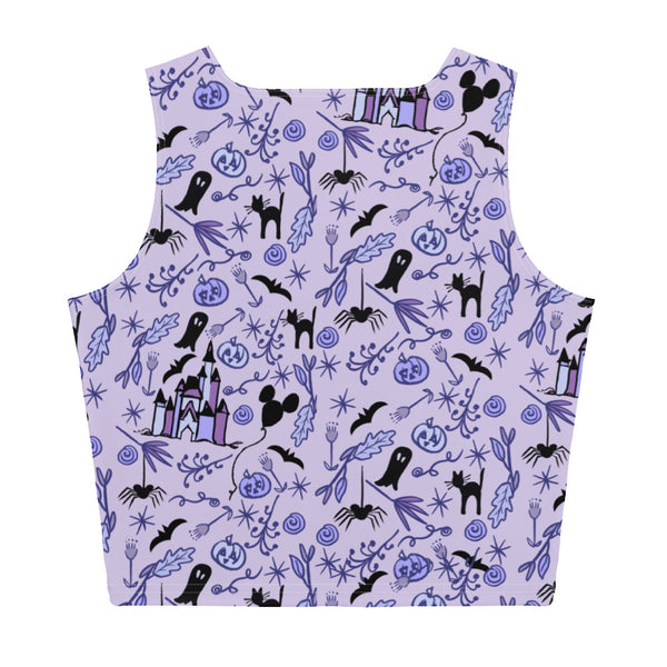 Disney Halloween Castle Crop Top Halloween Shirt for Disney Mickey Halloween Crop Top