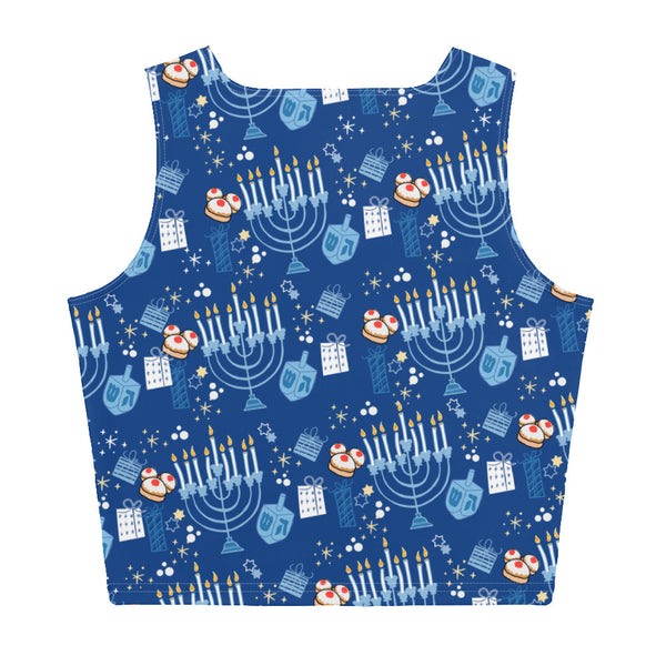 Disney Hanukkah Crop Mickey Menorah Chanukkah Disney Holiday Lights Crop Top