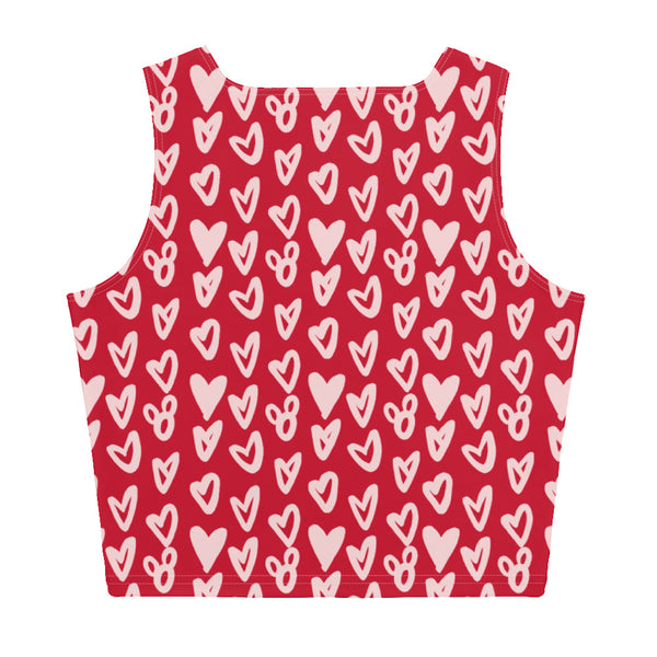 Mickey Hearts Crop Top Disney Valentines Day Hearts and Mickeys Love Crop Top