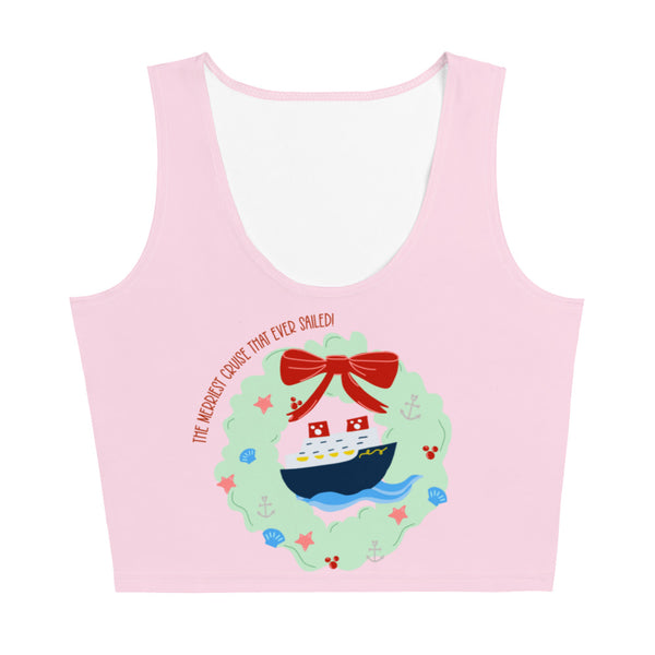 Disney Cruise Crop Merriest Cruise DCL Christmas Merrytime Holiday Cruise Crop Top