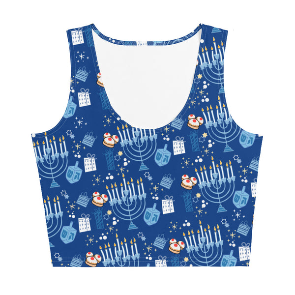 Disney Hanukkah Crop Mickey Menorah Chanukkah Disney Holiday Lights Crop Top