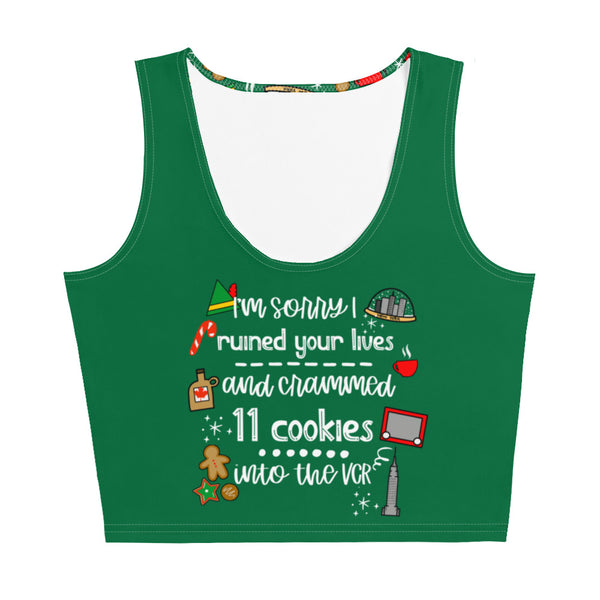 Elf Christmas Movie Crop Top Cookies Buddy the Elf Christmas Crop Top