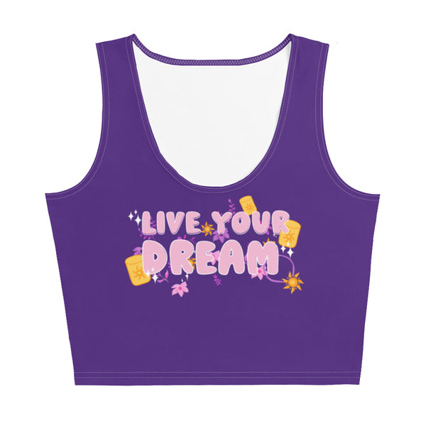 runDisney Tangled Crop Top Live Your Dream Disney Rapunzel Running Crop Top