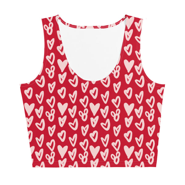 Mickey Hearts Crop Top Disney Valentines Day Hearts and Mickeys Love Crop Top