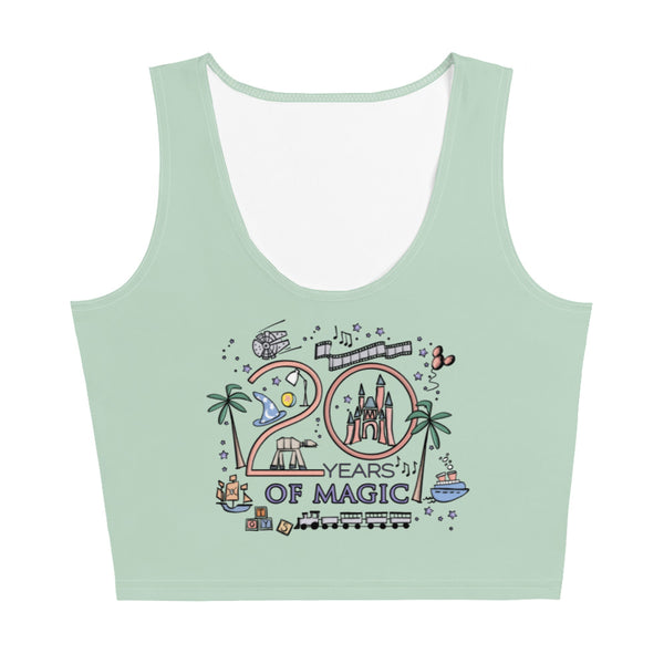 Disney 20th Birthday Crop Top Disney Anniversary Shirt 20 Years of Magic Milestone Birthday Disney Parks Cruise Crop Top