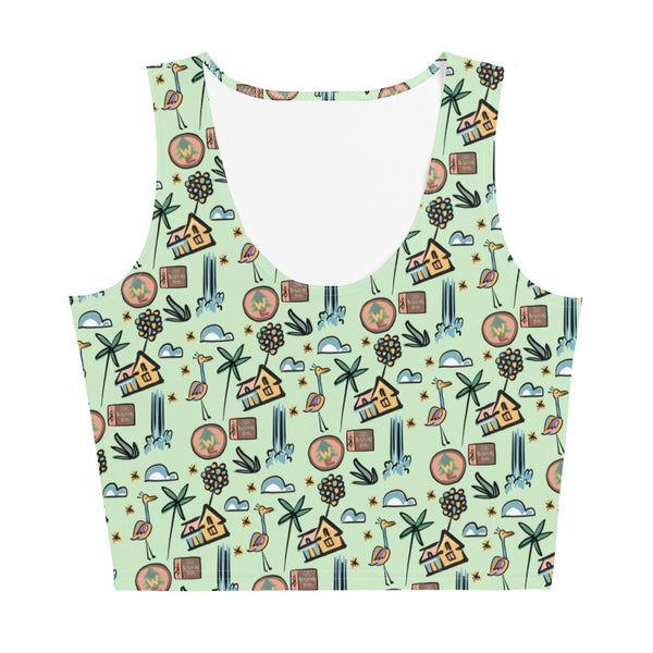 UP Paradise Falls Crop Top - READY TO SHIP-Green- Small