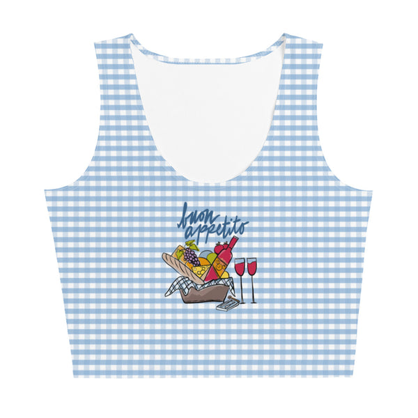 Buon Appetito Crop Top Epcot Food and Wine Festival Disney Gingham Crop Top