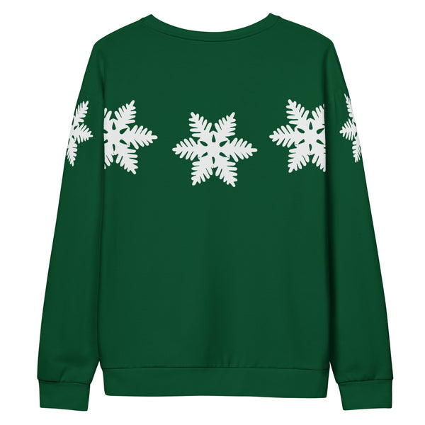 Mickey and Minnie Christmas Shirt All Over Print Shirt Disney Christmas Outfit Snowflake Green Long Sleeve