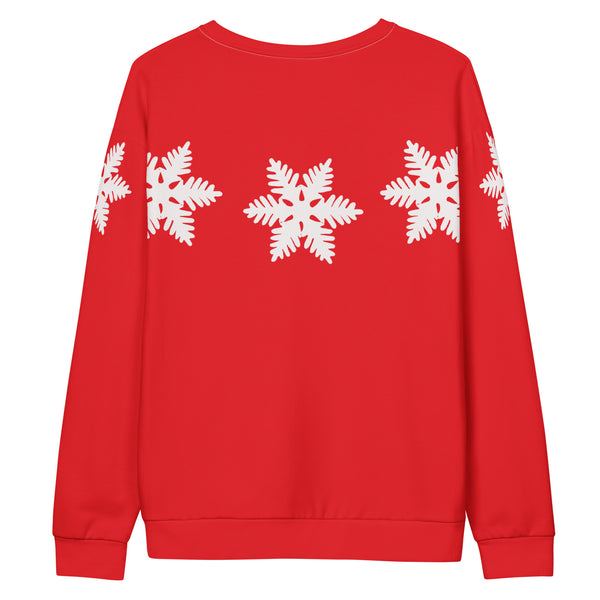 Mickey and Minnie Christmas Shirt All Over Print Shirt Disney Christmas Outfit Snowflake Red Long sleeve