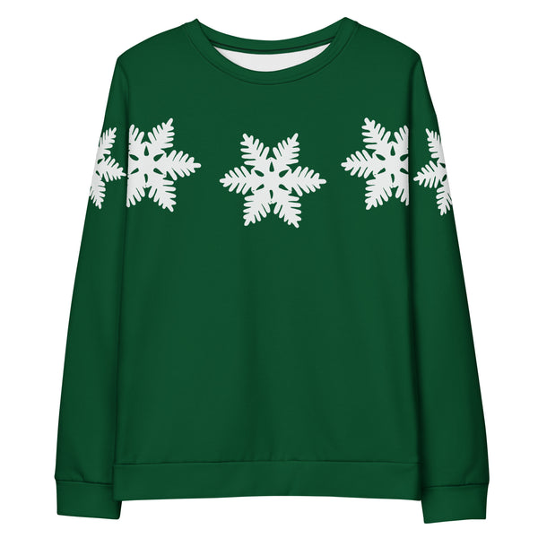 Mickey and Minnie Christmas Shirt All Over Print Shirt Disney Christmas Outfit Snowflake Green Long Sleeve