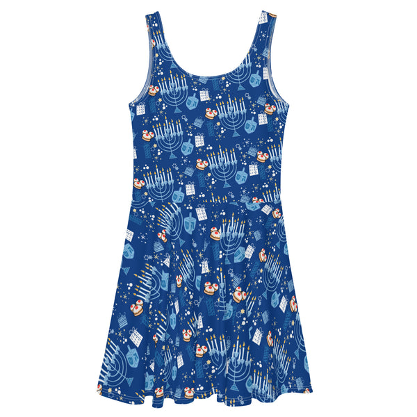 Disney Hanukkah Dress Mickey Menorah Chanukkah Disney Holiday Lights Skater Dress