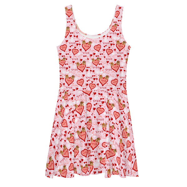 Chip and Dale Valentine's Day Love Disney Skater Dress