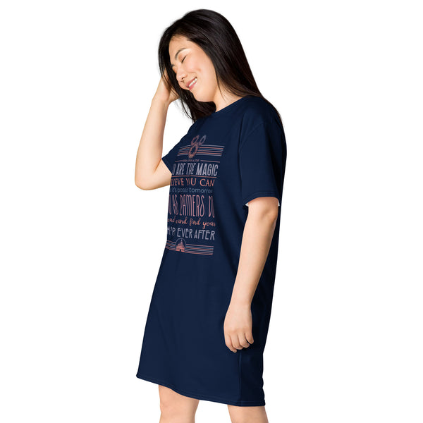 Disney Fireworks Dress New Years Quote Happily Ever After T-shirt dress