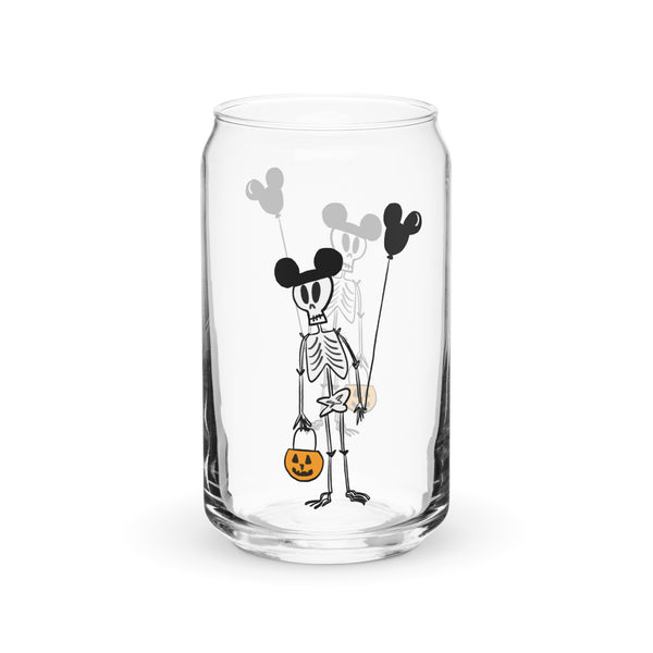 Funny Disney Halloween Skeleton Disney Coffee Cup with Mickey Balloon and Trick or Treat Pumpkin Can-shaped glass