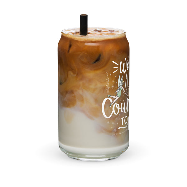 Magic Kingdom Fireworks Iced Coffee Glass Happily Ever After Disney Castle Tinkerbell Fireworks Can-shaped glass