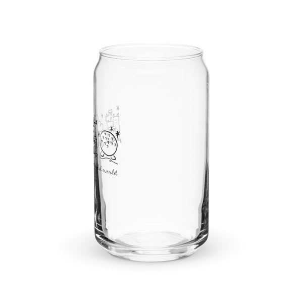 Disney Parks Icons Iced Coffee What a Wonderful World Can-shaped glass