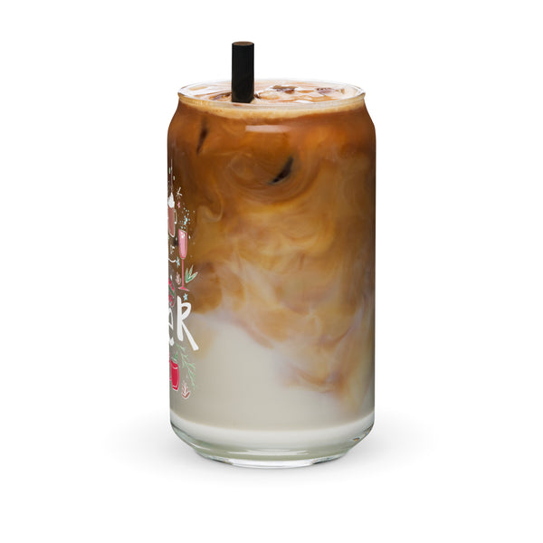 Disney Iced Coffee Christmas Festival of Holidays Glass Have a Cup of Cheer Disney Christmas Can-shaped glass