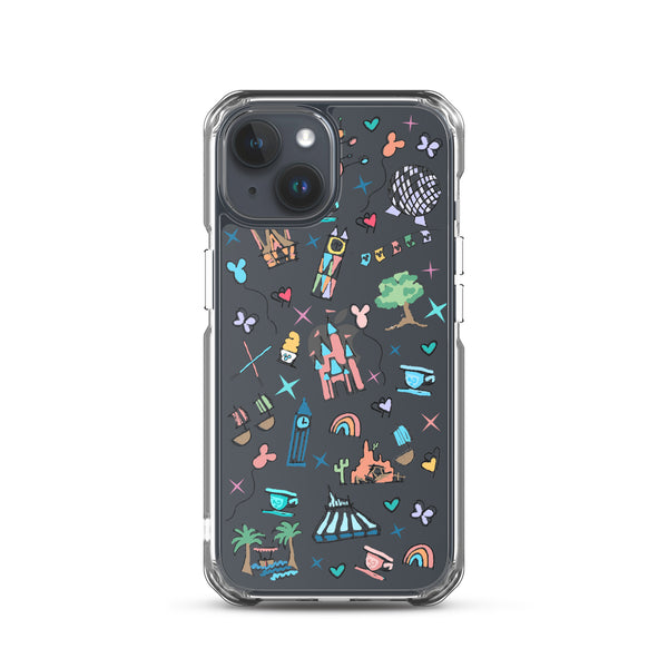 Walt Disney World iPhone Disney Parks Icons Florida Disney iPhone Case