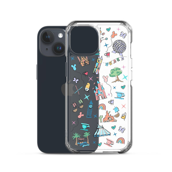 Walt Disney World iPhone Disney Parks Icons Florida Disney iPhone Case