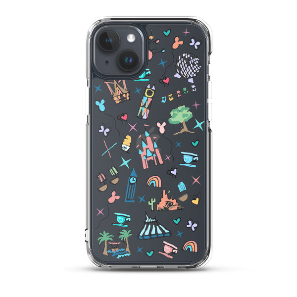Walt Disney World iPhone Disney Parks Icons Florida Disney iPhone Case