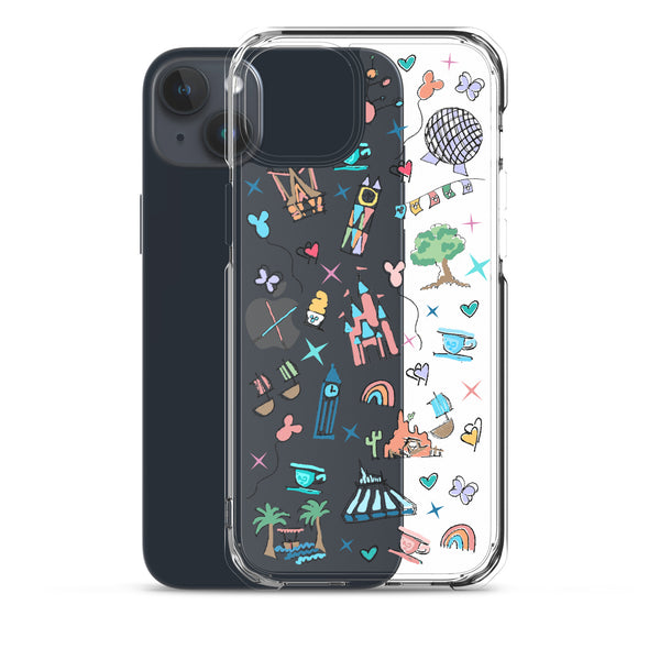 Walt Disney World iPhone Disney Parks Icons Florida Disney iPhone Case