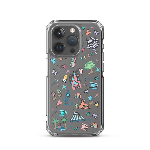 Walt Disney World iPhone Disney Parks Icons Florida Disney iPhone Case