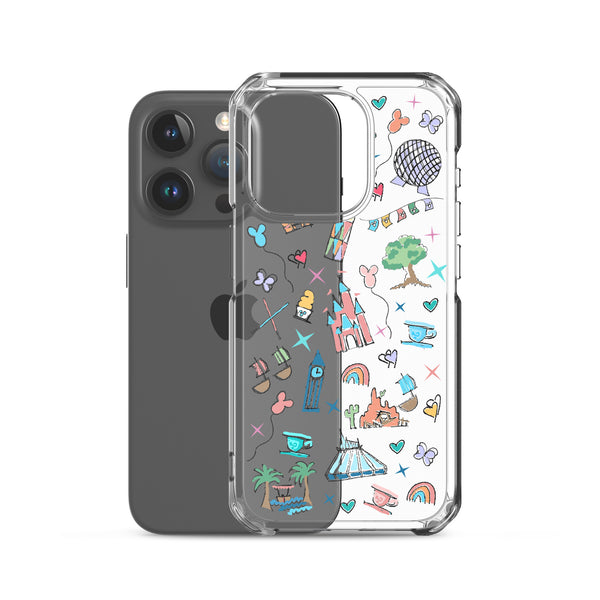 Walt Disney World iPhone Disney Parks Icons Florida Disney iPhone Case